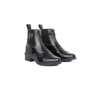 Boots Cuir fermeture éclair Saturn femme B Vertigo Noir