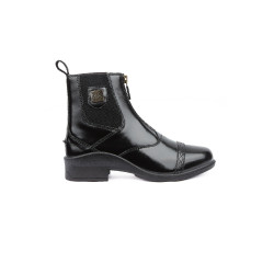 Boots Cuir fermeture éclair Saturn femme B Vertigo Noir