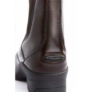 Boots Cuir fermeture éclair Saturn femme B Vertigo Marron foncé