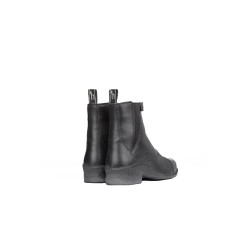 Boots cuir Rose fermeture éclair devant Horze Noir Boots cuir Rose fermeture éclair devant Horze Noir