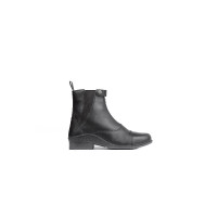 Boots cuir Rose fermeture éclair devant Horze Noir Boots cuir Rose fermeture éclair devant Horze Noir