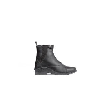 Boots cuir Rose fermeture éclair devant Horze Boots cuir Rose fermeture éclair devant Horze