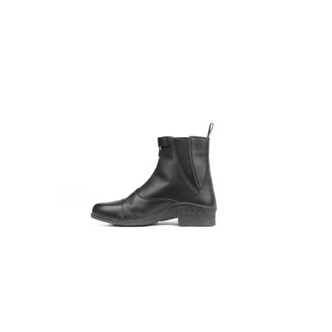 Boots cuir Rose fermeture éclair devant Horze Boots cuir Rose fermeture éclair devant Horze