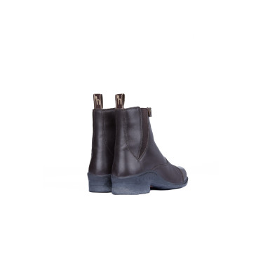 Boots cuir Rose fermeture éclair devant Horze Boots cuir Rose fermeture éclair devant Horze