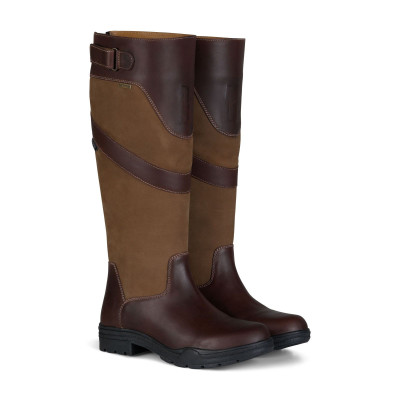 Bottes imperméable campagne femme Waterford Horze Marron foncé / marron foncé