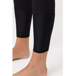 Léger pantalon à basanes cuir extensible Angelina femme Horze Noir