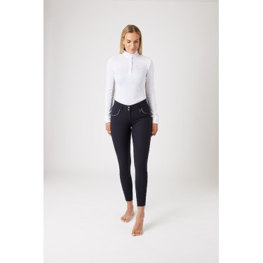 Pantalon d'équitation taille haute fond intégral silicone Aubrey femme Horze Pantalon d'équitation taille haute fond intégral silicone Aubrey femme Horze