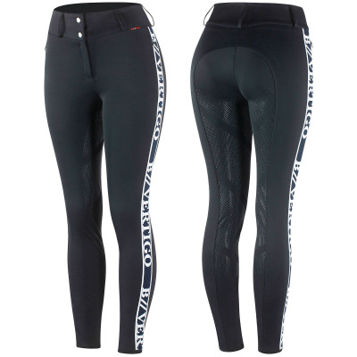 Pantalon d'équitation fonctionnel taille haute fond intégral silicone Angelika femme B Vertigo Bleu marine foncé