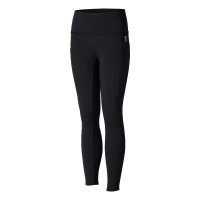 Leggings d'équitation de compression à fond intégral Gillian pour enfant Horze Noir Leggings d'équitation de compression à fond intégral Gillian pour enfant Horze Noir