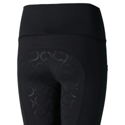 Leggings d'équitation de compression à fond intégral Gillian pour enfant Horze Noir