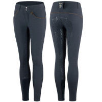 Pantalon d'équitation fond de peau Enfant Horze Aubrey Bleu marine foncé Pantalon d'équitation fond de peau Enfant Horze Aubrey Bleu marine foncé
