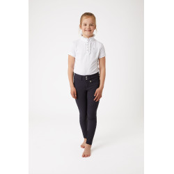 Pantalon d'équitation Grand Prix à fond intégral Silicone enfant Horze Bleu foncé peacoat Pantalon d'équitation Grand Prix à fond intégral Silicone enfant Horze Bleu foncé peacoat