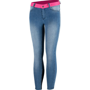 Pantalon d'équitation Jean Fond intégral silicone Poppy enfant Horze Pantalon d'équitation Jean Fond intégral silicone Poppy enfant Horze
