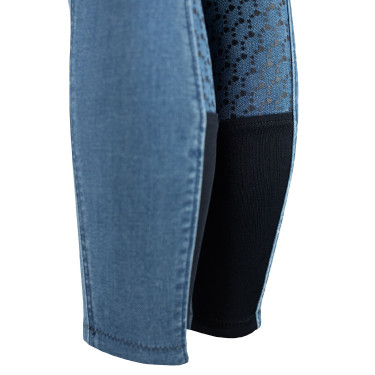 Pantalon d'équitation Jean Fond intégral silicone Poppy enfant Horze Pantalon d'équitation Jean Fond intégral silicone Poppy enfant Horze