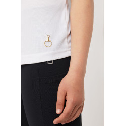 Polo de concours manches courtes à volants Christel enfant Horze Blanc Polo de concours manches courtes à volants Christel enfant Horze Blanc