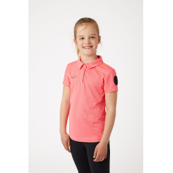 Polo fonctionnel à manches courtes Denise enfant Horze Rose
