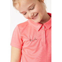 Polo fonctionnel à manches courtes Denise enfant Horze Rose