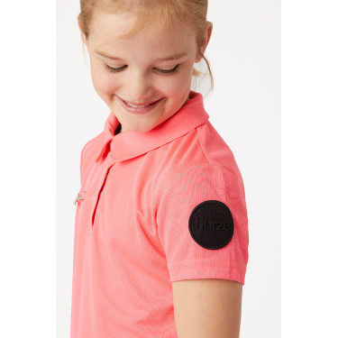 Polo fonctionnel à manches courtes Denise enfant Horze Rose