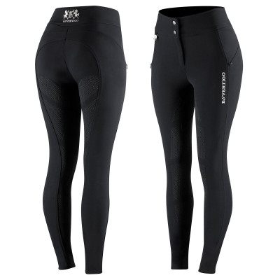 Pantalon d'équitation thermique Fond intégral Silicone Justine femme B Vertigo Noir