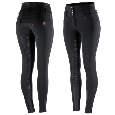Pantalon d'équitation taille haute Tara silicone fond intégral femme Horze Pantalon d'équitation taille haute Tara silicone fond intégral femme Horze