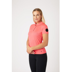 Polo fonctionnel à manches courtes Denise femme Horze Rose