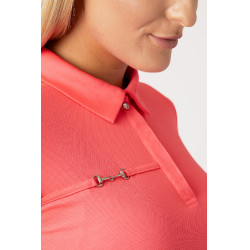 Polo fonctionnel à manches courtes Denise femme Horze Rose