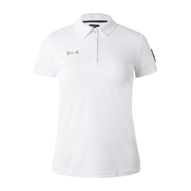 Polo fonctionnel à manches courtes Denise femme Horze Blanc Polo fonctionnel à manches courtes Denise femme Horze Blanc