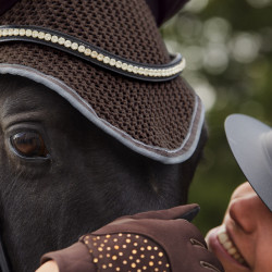 Bonnet anti-mouches Adepto Horze Marron foncé