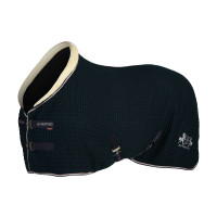Couverture thermique Dylan avec tour d'encolure en fausse fourrure B Vertigo Bleu marine foncé