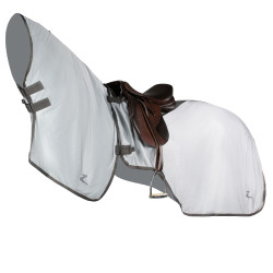 Couverture anti-insectes pour monter à cheval Eira avec encolure amovible Horze Gris Couverture anti-insectes pour monter à cheval Eira avec encolure amovible Horze Gris