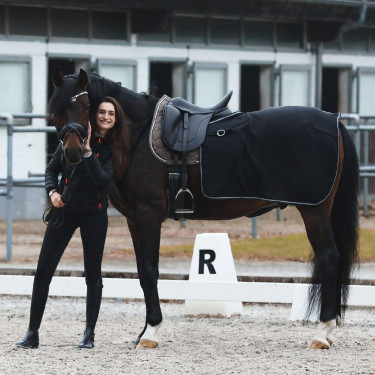 Couvre-reins couverture polaire Kiel Horze Noir