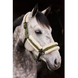 Licol Marquess avec doublure en fausse fourrure Horze Olive foncée Vert Licol Marquess avec doublure en fausse fourrure Horze Olive foncée Vert