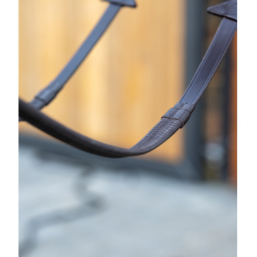 Rênes en caoutchouc LeMieux Marron