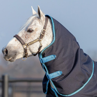 Couvre-cou Horseware Amigo® Bravo 12 Original 150g 1200D Marine / turquoise Bleu