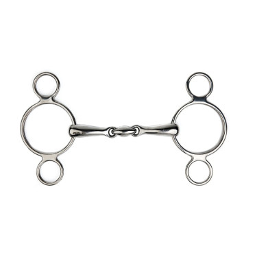 Mors réglable Metalab 3 anneaux double brisure Mors réglable Metalab 3 anneaux double brisure