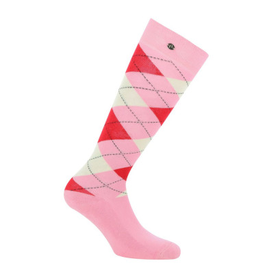 Chaussettes Equi-Theme Argyle femme Rose / rouge