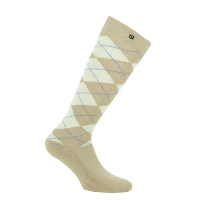 Chaussettes Equi-Theme Argyle femme Beige / écru