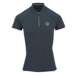 Polo Equithème Emma manches courtes Bleu marine Polo Equithème Emma manches courtes Bleu marine