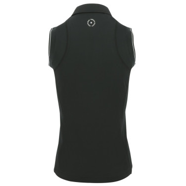 Polo Equithème Sarah sans manches Noir Polo Equithème Sarah sans manches Noir