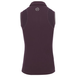 Polo Equithème Sarah sans manches Prune Violet