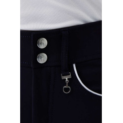 Pantalon d'équitation fond de peau Enfant Horze Aubrey Bleu marine foncé Pantalon d'équitation fond de peau Enfant Horze Aubrey Bleu marine foncé