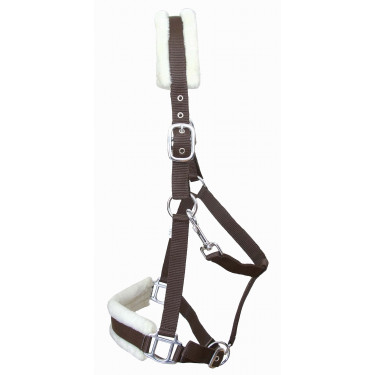 Licol mouton T de T synthétique Marron / naturel