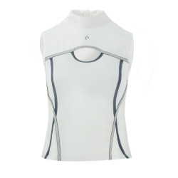 Polo Equithème Puebla Blanc / gris