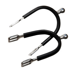 Eperons Feeling Polo inox gainé caoutchouc