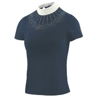 Polo Equithème London manches courtes Bleu marine