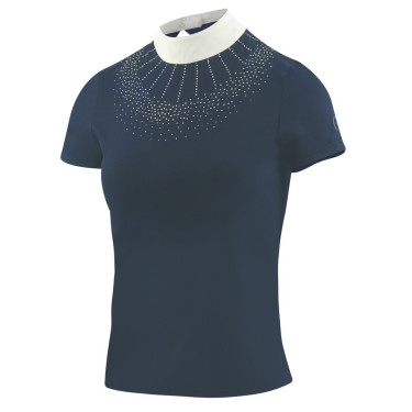 Polo Equithème London manches courtes Bleu marine