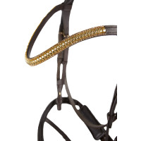 Bridon anatomique Horze Highbury frontal strass Marron foncé