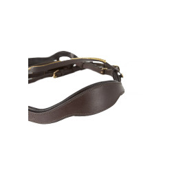 Bridon anatomique Horze Highbury frontal strass Marron foncé