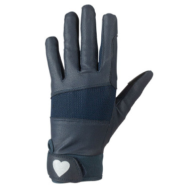 Gants Horze imprimé cœur scintillant enfant Gants Horze imprimé cœur scintillant enfant