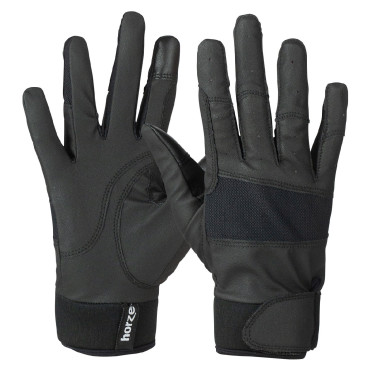 Gants extensibles Horze femme poignets néoprène Gants extensibles Horze femme poignets néoprène